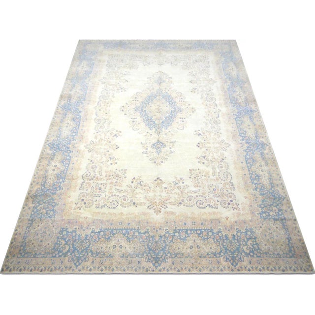 1940s 1940s Persian Kerman Rug For Sale - Image 5 of 7
