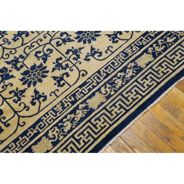 Antique Chinese Chinese - Peking Ivory 1890s Rug, Circa Date: 1890s. This exceptional late 19th-century Peking weaving...