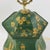 Vintage Green and Gold Hand Painted Tole Scalloped Hexagon Table Lamp Chinoiserie Temple Shape Pagoda Scene For Sale - Image 9 of 15