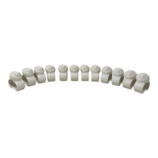 Vintage White Ceramic Seashell Napkin Rings - Coastal Table Decor - Set of 12 For Sale