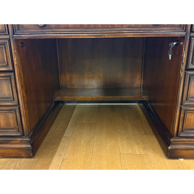 Vintage Sligh Furniture Executive Desk For Sale - Image 10 of 12