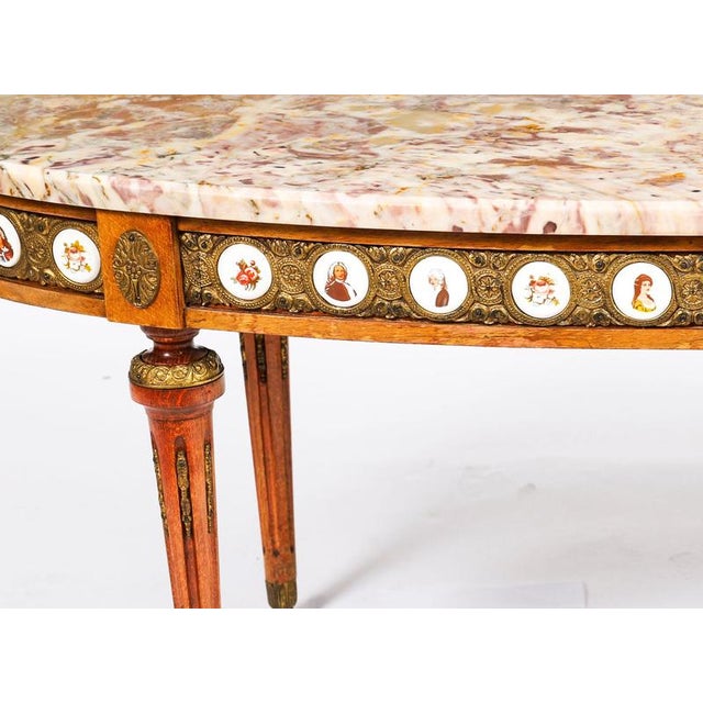 Vintage French Giltwood Coffee Table with Marble Top, 1950s For Sale - Image 6 of 18