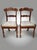 Set of 2 Regency/ WilliamIV/ Sheraton solid mahogany cornucopia side chairs, English c.1830-1840. Elegant carved and...