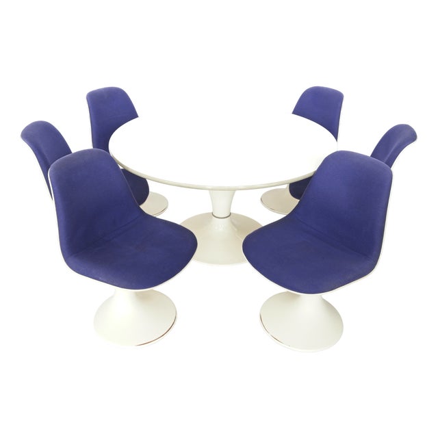 Orbit Series 6 Chairs & Table Set by Herman Miller for Farner & Grunder, 1970s, Set of 7 For Sale