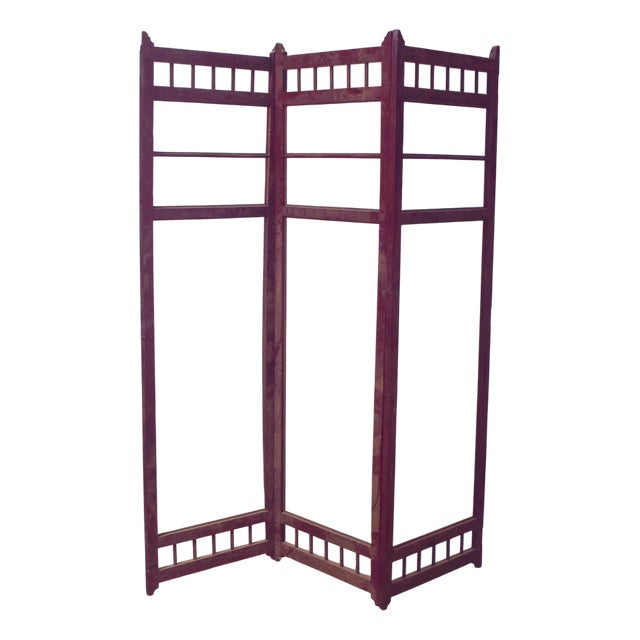 Portuguese Wooden Folding Screen Frame, 1950 For Sale