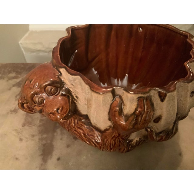 1970s Porcelain Monkey Hanging Cachepot /Planter For Sale - Image 4 of 13