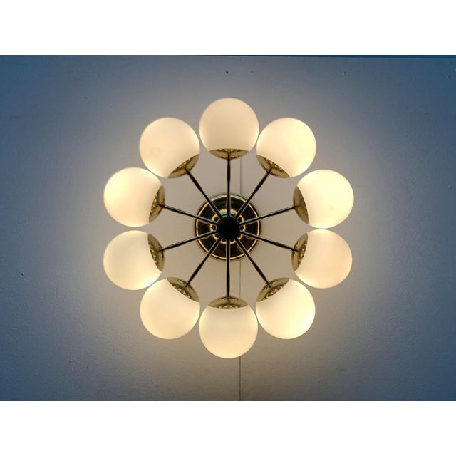 Mid-Century Modern Space Age German Brass Ceiling Lamp from Kaiser Leuchten, 1960s For Sale - Image 5 of 18