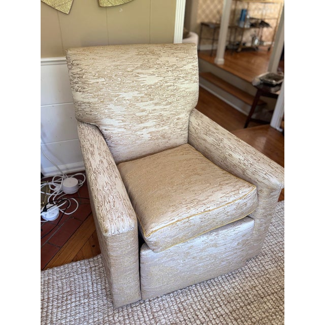 Exceptional luxury reclining chair attributed to Gregorius | Pineo’s Amsterdam model, custom upholstered in a...