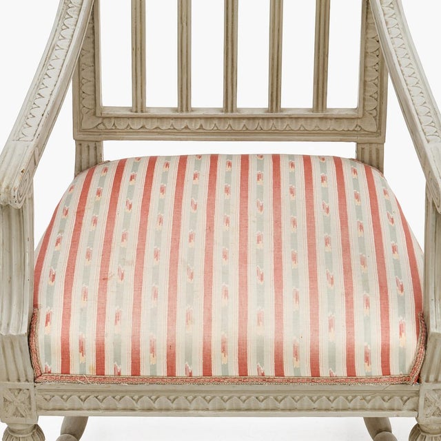 19th Century Set of Four Swedish Late Gustavian Lindome Painted Armchairs, Circa 1800 For Sale - Image 5 of 12