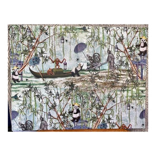 Vintage Large Mounted "Pandaemonium" Chinoiserie Wallpaper Panel by Santorus, London For Sale