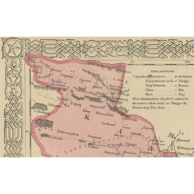 Black Johnson's China Map with Canton Inset, 1864 For Sale - Image 8 of 10