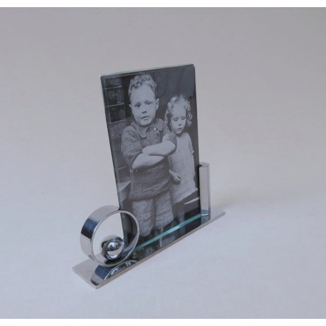 Vintage Art Deco French Chrome Picture Frames For Sale - Image 3 of 17