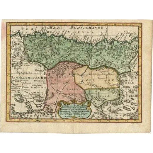 Antique Map of Barbary and Biledulgerid by Sanson, 1705 For Sale - Image 6 of 6
