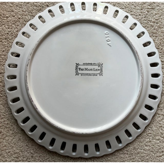 The Mane Lion-Italian Chip & Dip Serving Platter For Sale - Image 4 of 9