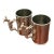 Vintage Gucci Italy Silver-Tone Deer Handle Mugs - Pair For Sale