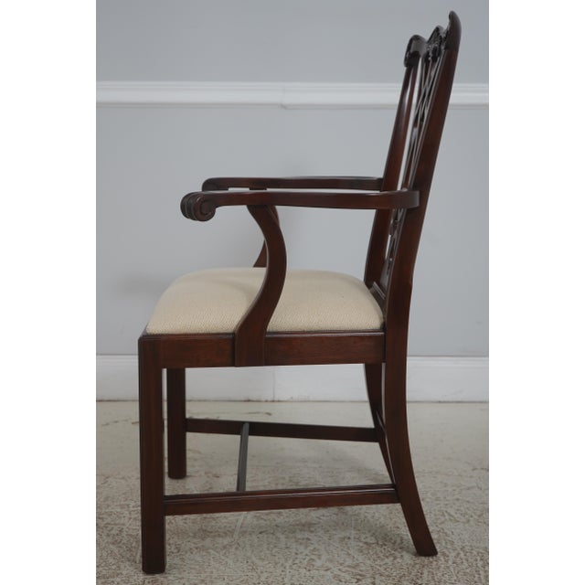 Chippendale Set of 8 Henkel Harris Model 107 Mahogany Dining Chairs For Sale - Image 3 of 18