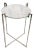 Worlds Away Modern Nickel and Marble Abel Side Table For Sale