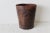 Handcrafted Distressed Leather Nailhead Carved Peruvian Souvenir Wastebasket Vintage For Sale - Image 10 of 12