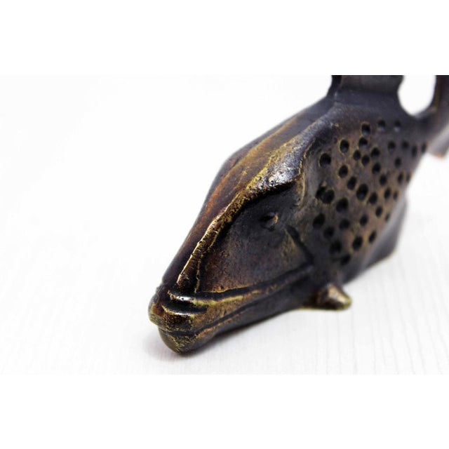Metal Castex Fish Figurine in Bronze, 1960s For Sale - Image 7 of 11
