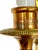 Vintage Pair of Brass & Copper Neoclassical Double-Arm Wall Sconces With Pleated Silk Shades For Sale - Image 11 of 18