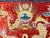 1980s Asian Square Red Golden Dragon Bats Yu Ri Edge Fabric Display Art For Sale - Image 5 of 7
