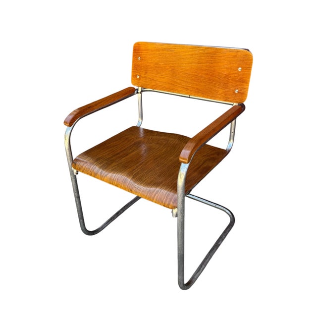 Bauhaus Tubular Armchair B34 attributed to Marcel Breuer, Europe, 1930s For Sale - Image 9 of 12