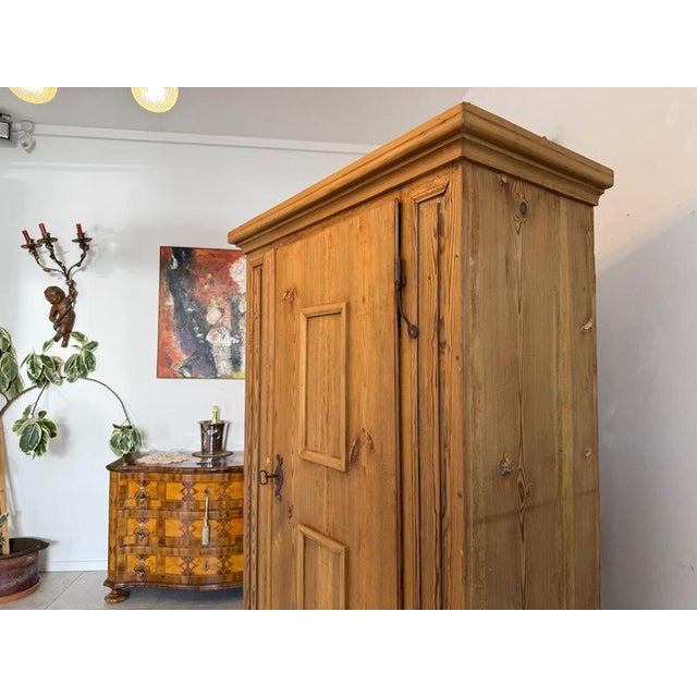 Baroque Farmhouse Cabinet in Softwood For Sale - Image 4 of 14