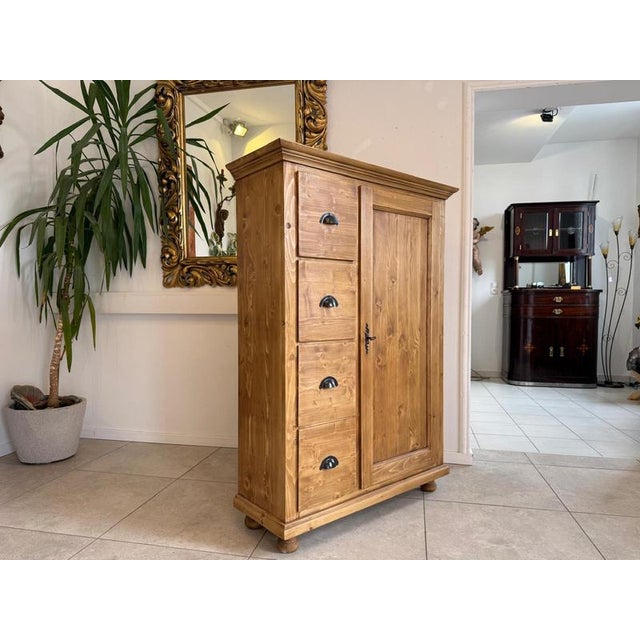 Rustic Farmhouse Bread Cupboard For Sale - Image 4 of 11
