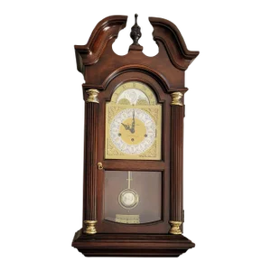 1982 Howard Miller 33" Limited Edition Mahogany Hour Glass II Mantle Clock