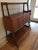 1960s Mid Century Drop Lid Secretariat/Writing Desk, Drawer, Bookshelf Unit For Sale - Image 4 of 12