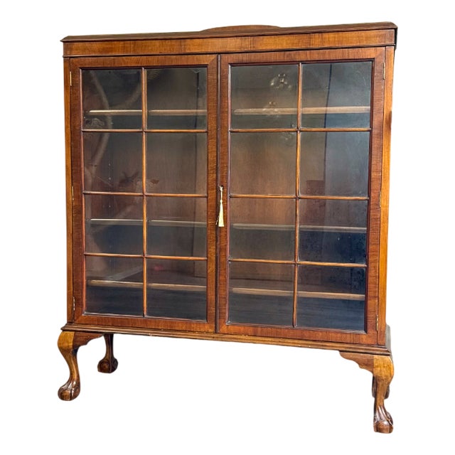 Glass and Wooden Display Cabinet, 1900s For Sale