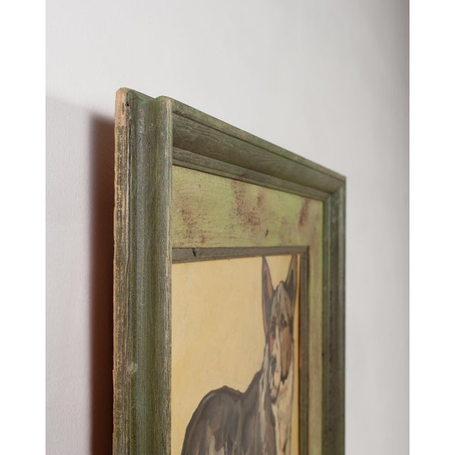 Ira Yeager Corgi Dog Oil on Canvas Folk Art Painting 2005 For Sale - Image 15 of 18