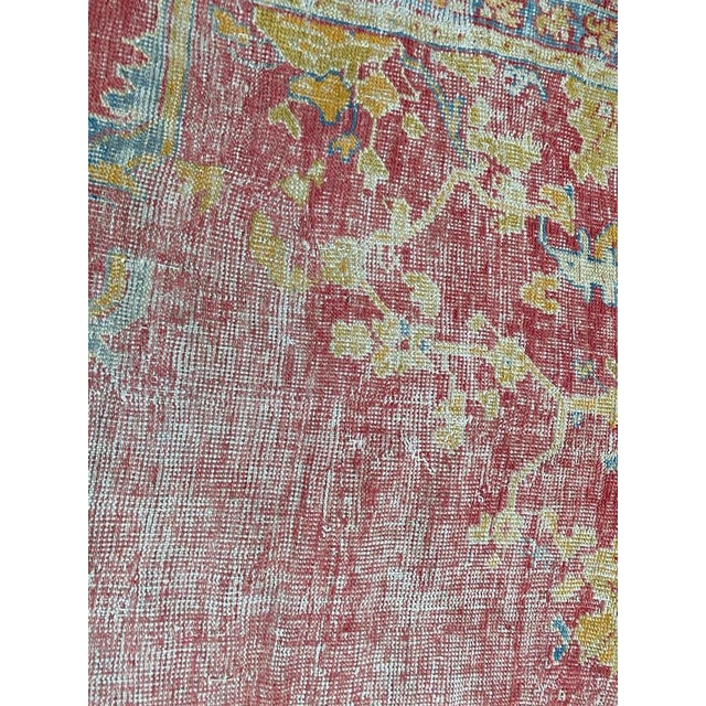 Textile Antique Turkish Distressed Smyrne Rug For Sale - Image 7 of 18