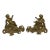 Pair of Mid 19th Century Bronze Putti Rococo Chenets For Sale