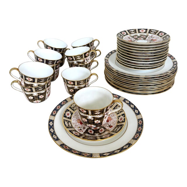 Curated Royal Crown Derby Mix-and-Match Tea Service for 12 - 36 pcs For Sale