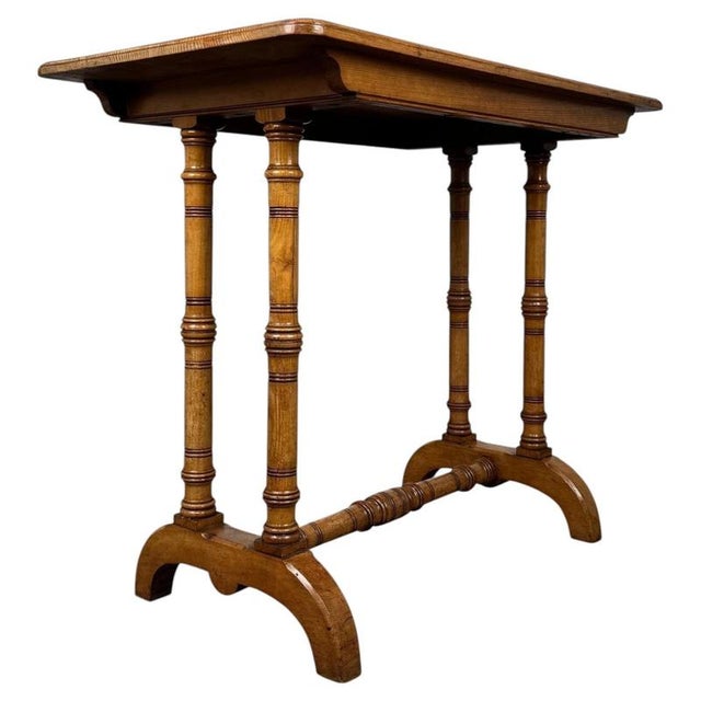 19th Century Antique English Oak Side Table For Sale - Image 6 of 10