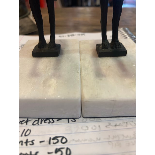 1980’s Original Contemporary Expressionism Bird Dog Iron Bookends- Set of Two For Sale - Image 4 of 8