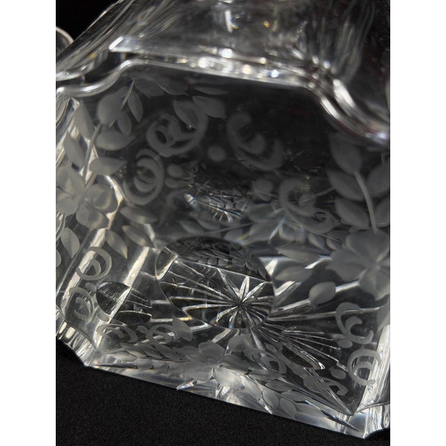 Vintage Art Deco Cut Crystal Decanter and Six Cordial Glasses, 1930s, Set of 7 For Sale - Image 15 of 17
