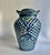 Tall P. L. Valado Alcobaca Portugal Blue Hand Painted Faience Vase, Circa 1950 For Sale - Image 4 of 13