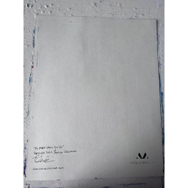 "No Matter Where You Go" by Monica Shulman Contemporary Abstract Oil Painting on Paper For Sale - Image 12 of 12