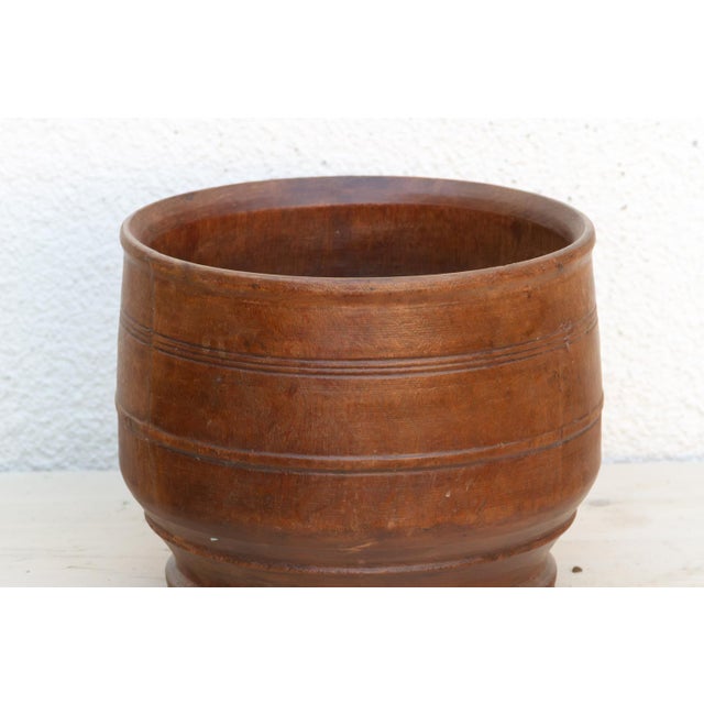 Antique Round Shape Colonial Kitchen Bowl For Sale - Image 4 of 9