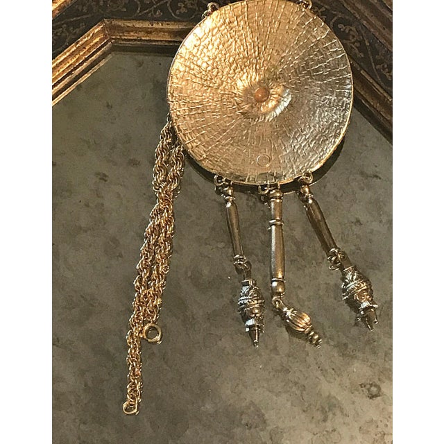 1970s Vintage Necklace Accessocraft Gold Coin Pendant For Sale - Image 5 of 6