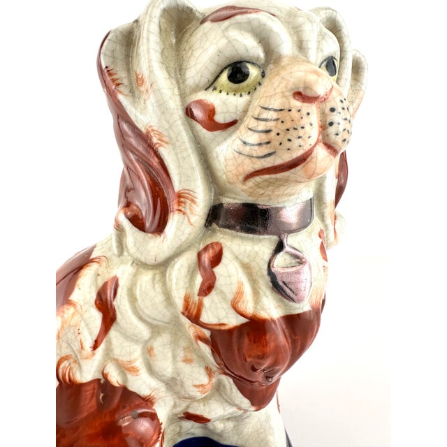 Burnt Orange Vintage English Traditional King Charles Spaniel Porcelain Dog Figurine For Sale - Image 8 of 11
