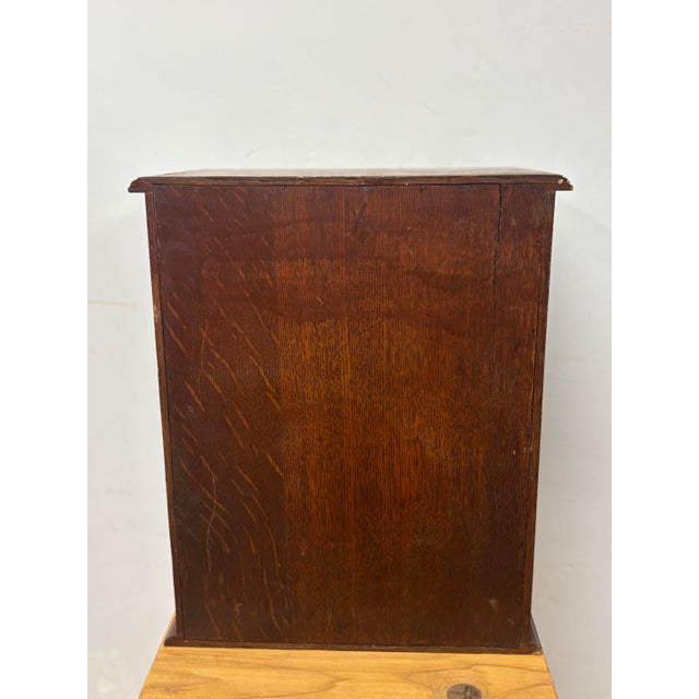 Wood Antique English Oak Cabinet For Sale - Image 7 of 8