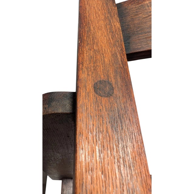 Antique Stickley Mission Oak Armchair For Sale - Image 12 of 13