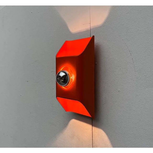 Metal Mid-Century Space Age German Wall Lamp by Klaus Hempel for Kaiser Leuchten, 1960s For Sale - Image 7 of 18