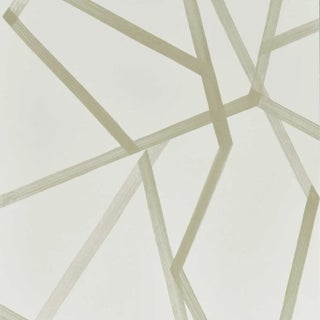 Harlequin Sumi Wallpaper in Oyster/Gilver - a Sample For Sale