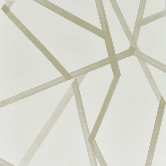 Harlequin Sumi Wallpaper in Oyster/Gilver - a Sample For Sale