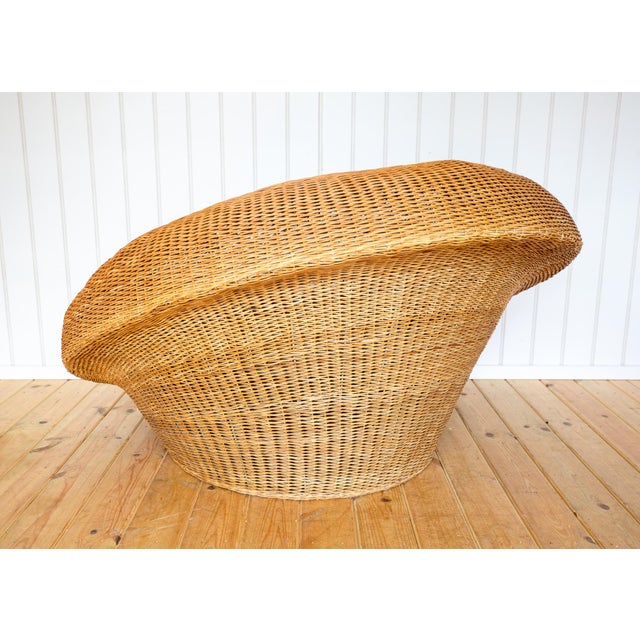 Mid-Century Modern Sculptural Wicker Basket Lounge Chair by Isamu Kenmochi, 1970s For Sale - Image 14 of 18