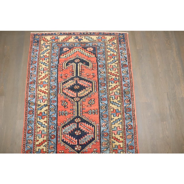 Early 20th Century Antique Zabihi Collection Persian Heriz Runner - 2'11" x 6'6" For Sale - Image 5 of 9